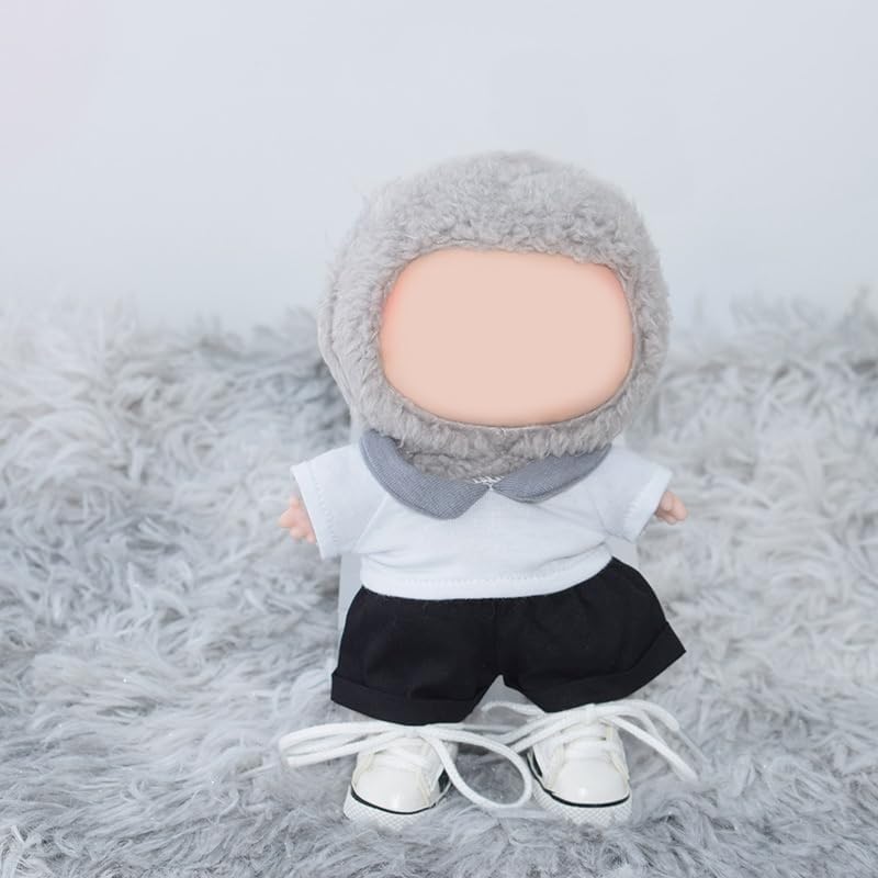 Jojedomo Compatible with Labubu Doll Shoes for 17cm Doll,Shoes Used for Labubu Accessories (YD-White) - Image 1